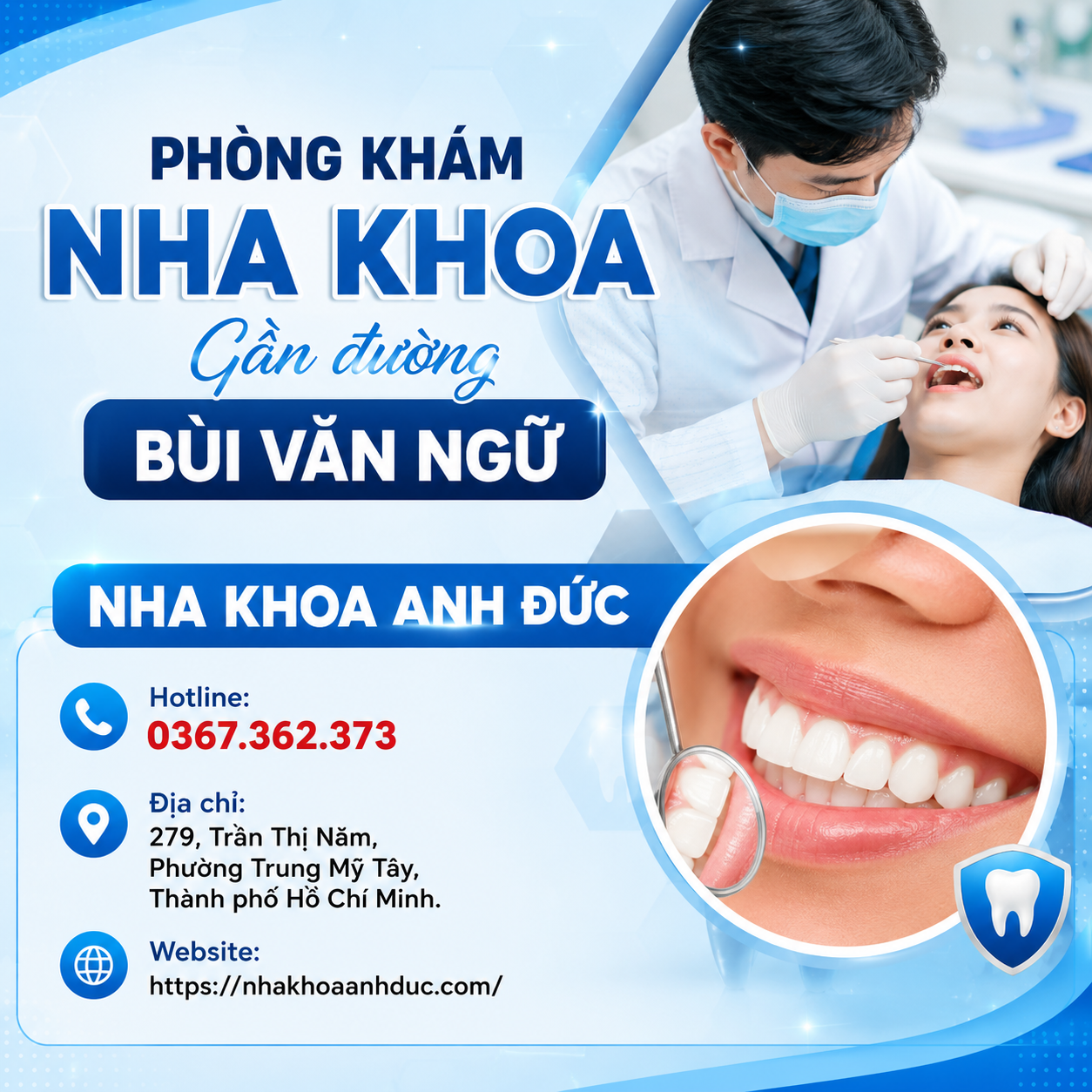 Phòng khám nha khoa gần đường Bùi Văn Ngữ