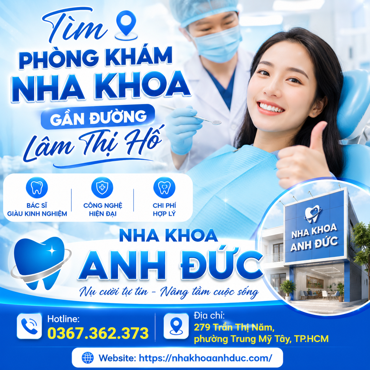 Tìm phòng khám nha khoa gần đường Lâm Thị Hố