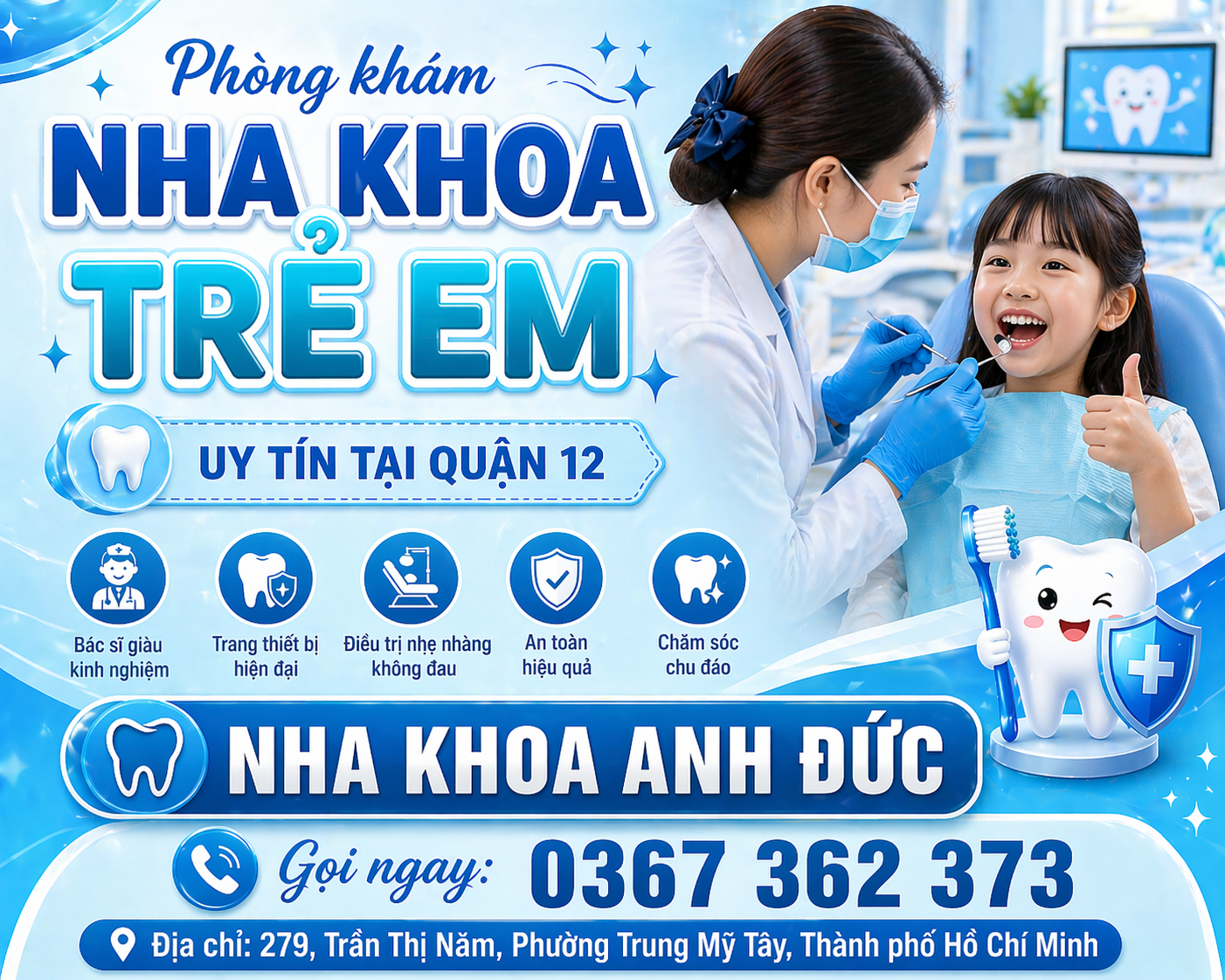 Phòng khám nha khoa trẻ em uy tín tại quận 12