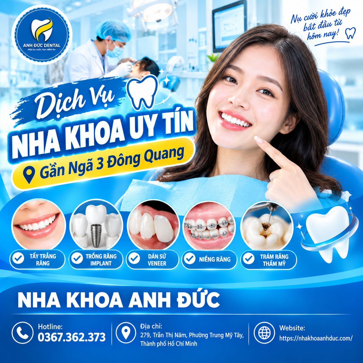 Dịch Vụ Nha Khoa Uy Tín Gần Ngã 3 Đông Quang