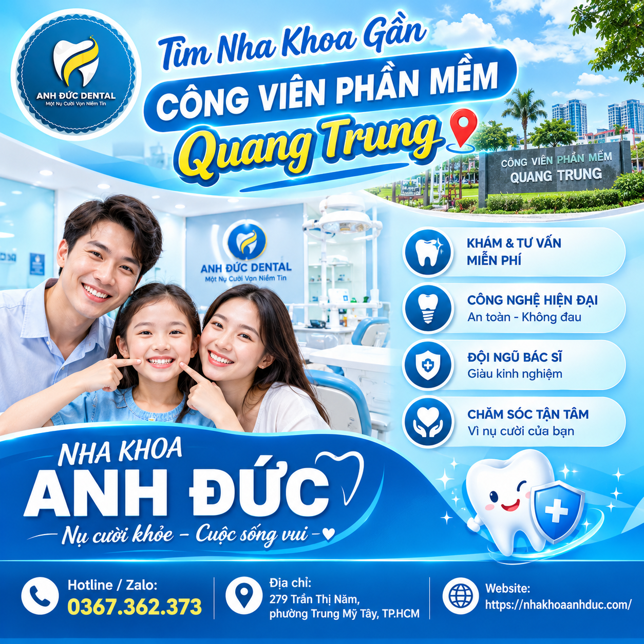 Tìm Nha Khoa Gần Công Viên Phần Mềm Quang Trung