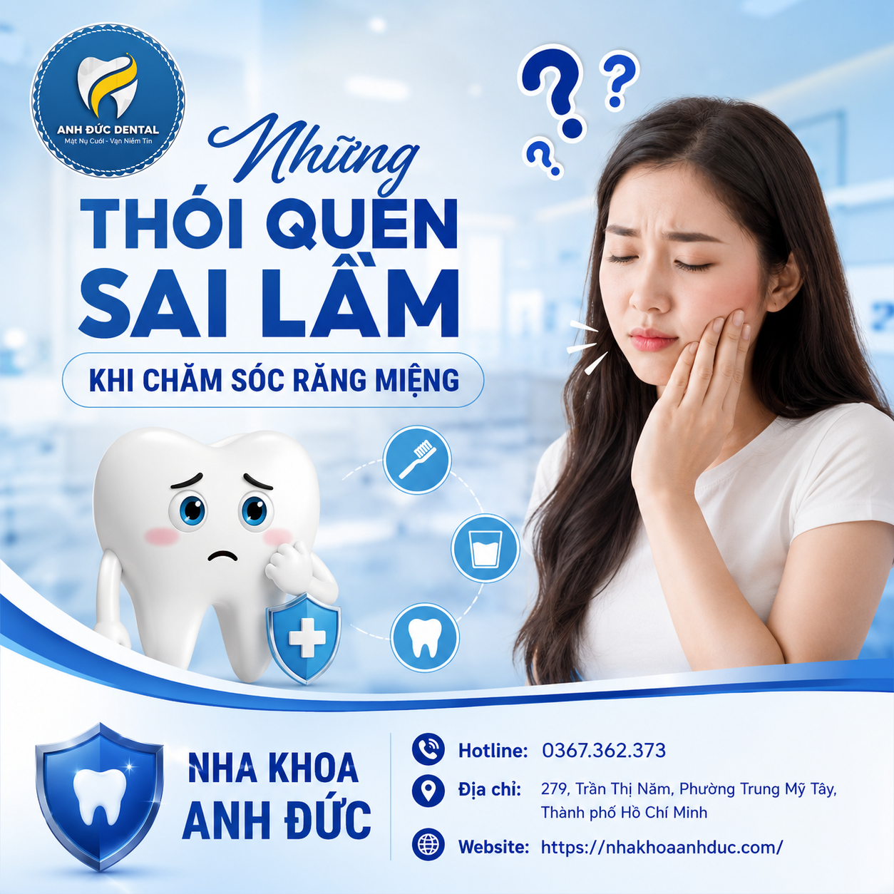 Những thói quen sai lầm khi chăm sóc răng miệng