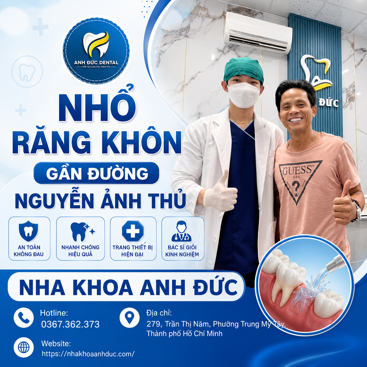 Nhổ răng khôn gần đường Nguyễn Ảnh Thủ