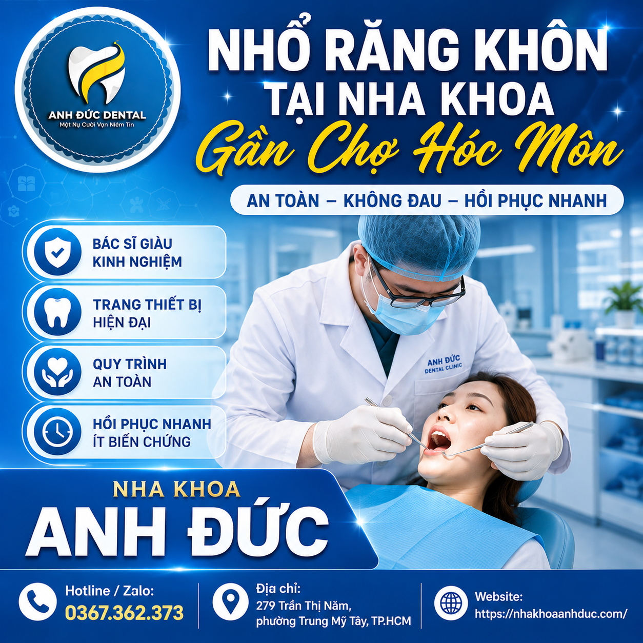 Nhổ Răng Khôn Tại Nha Khoa Gần Chợ Hóc Môn