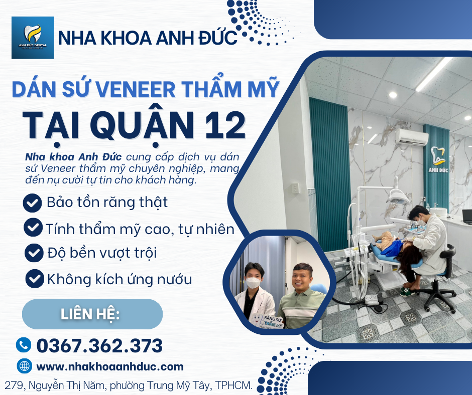 Dán sứ Veneer thẩm mỹ tại quận 12