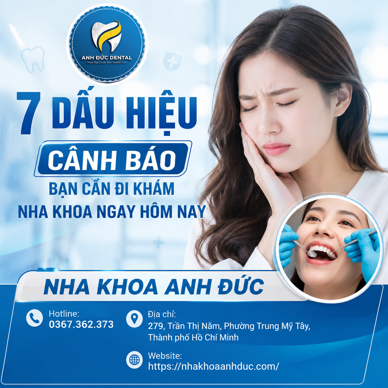 7 dấu hiệu cảnh báo bạn cần đi khám nha khoa ngay hôm nay