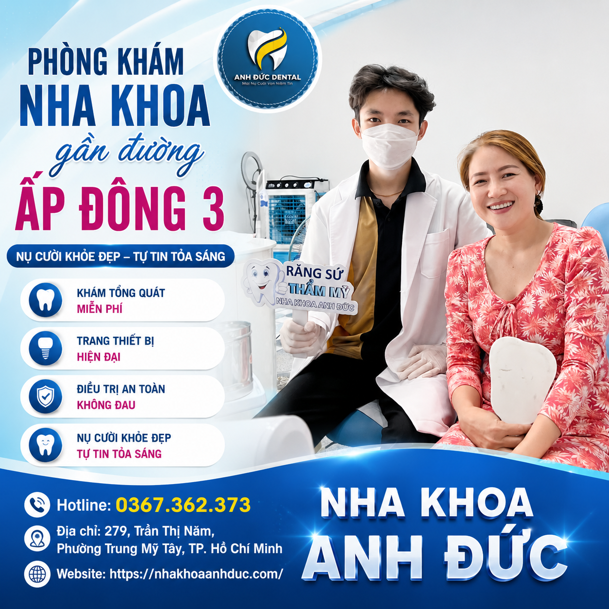 Phòng khám nha khoa gần đường Ấp Đông 3