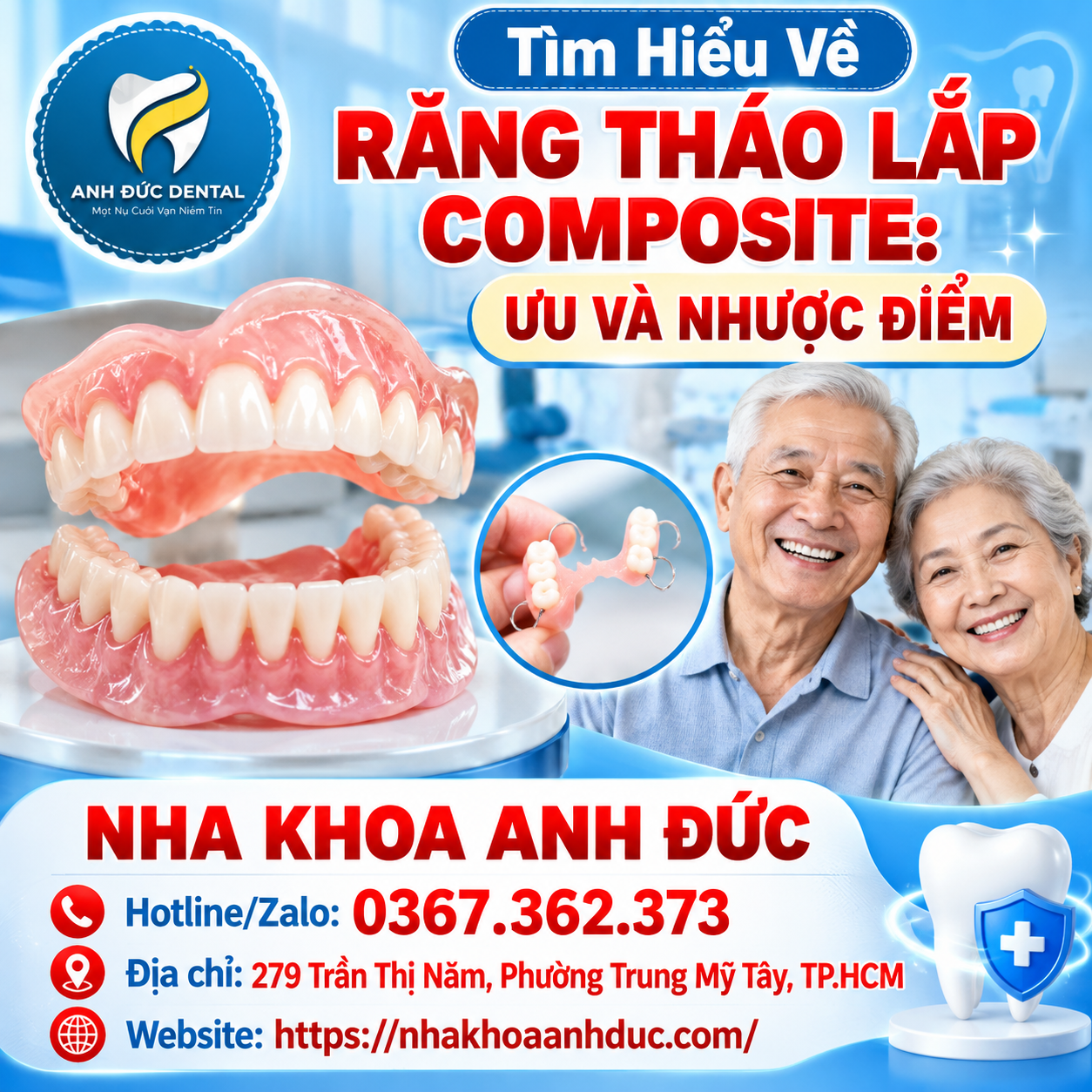 Tìm hiểu về răng tháo lắp composite: Ưu và nhược điểm