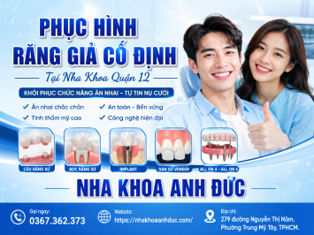 Phục hình răng giả cố định tại nha khoa quận 12